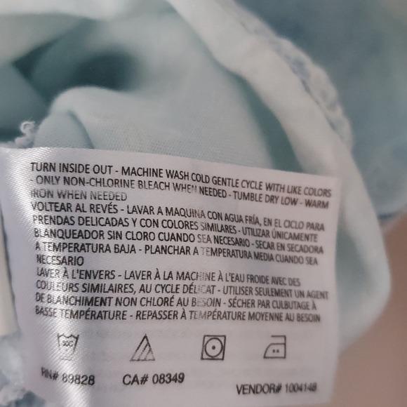 Vintage America Blues Womens Medium Blue Paisley Lyocell Peasant Blouse Top - Picture 7 of 8